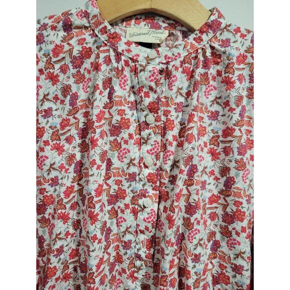 Universal Thread Womens Floral Balloon Sleeve Quarter Button Blouse Medium NWOT - Picture 7 of 10